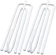 Curtain Pleat Hooks Stainless Steel, 60 Pack Drapery Hook and Pins for Pleated Drapes 4 Prongs Pinch Pleat Hooks for Window Door Bathroom Curtain, White