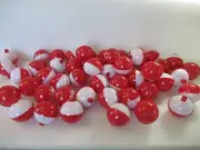 50 1.75" FISHING BOBBERS Large Round Ball Floats Plastic Snap on Float Choice