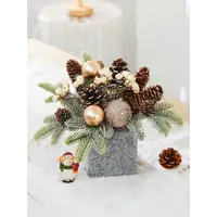 在飛比找蝦皮購物優惠-[小皮花坊] 耶誕節裝飾品ins美式創意小聖誕樹盆栽桌面擺件