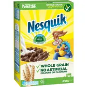 Nestle Nesquik Chocolate Wholegrain Breakfast Cereal 650g