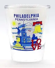 Philadelphia Attractions Collage Glassware Shot Glass