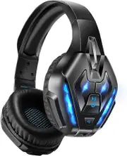 Sztxj PS5 Gaming Headset for PS4, PC, Switch, Q10 Xbox One Headset with Stereo Sound, Detachable Mic, Wireless Bluetooth 5.3 Headphone only for Lap...