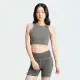 ADIDAS ESS+ CROP TANK 短版 女背心上衣-灰-IU2709 L 灰色