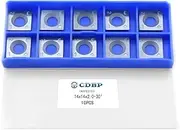 CDBP 14mm Carbide Square Inserts, 14 x 14 x 2.0mm HW Reversible Knives with 4 Cutting Edges for Wood Turning Tools and Spiral Planer, 10pcs
