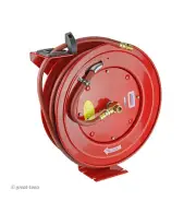 LINCOLN AIR HOSE REEL – retractable – 3/8” x 50’ hose – garage, shop, workshop