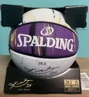 Spalding Kobe Bryant Marbled Snake Basketball Purple White Stripped Size 28.5