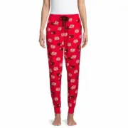 SECRET TREASURES LIGHT WEIGHT FLANNEL JOGGER PANTS MULTI RED SNOWFLAKE SHEEP 2X