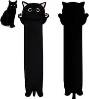 MUFEIRUO Long Cat Plush Body Pillow, 33'' Cute Stuffed Animals Soft Plushie, Black Pillow Kawaii Toys for Kids Birthday Valentines Day Gifts, 90cm