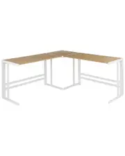 LumiSource Roman L-Shaped Office Desk Set NoSize White