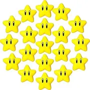 PARTVON Mini Star Stress Ball for Mario Birthday Decoration Party Favors Classroom Exchange Gifts Classroom Prizes School Carnival Reward Party Favors Fillers