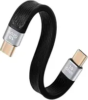 Short USB C Cable, [5 inch] USB 3.1 Gen2 Type-C to C Charging Cable, Support 100W PD Fast Charging, 4K@60Hz Video and 10 Gbps Data Sync, FPC Design, for iPhone 16 Series, MacBook Pro, iPad Pro, Galaxy