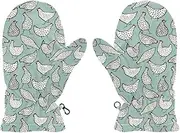 [Joisal] Hand Drawn Chickens Pattern Child Gloves Winter, Big Boy Gloves Winter, Soft and Warm, Boys Winter Gloves for Big Kids 10-12, Medium, Hand Drawn Chickens Pattern