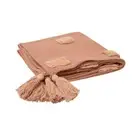 J Elliot Home Quinn 100% Cotton Textured Throw 130 x 160 cm Clay Pink & Soft Pin