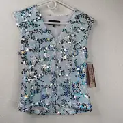 Hobby Horse Limited Edition Equestrian Wester Show Vest White Sz S Sequins NWT
