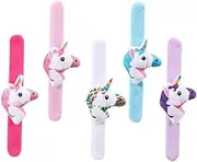 HOOTNEE 5pcs Plush Animal Slap Bracelet Unicorn Wristbands for Birthday Party Favors Soft and Comfortable Slap Bands for Fun Celebrations