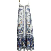 FARM Rio Ana Tapestry Linen Blend Sundress in Off-White at Nordstrom, Size Medium