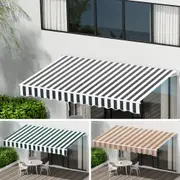 Instahut Retractable Folding Arm Awning Manual Sunshade Door Canopy