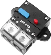 COOLHIYA Automotive Circuit Breaker 250a Self-recovery Manual Reset High Protection Dc System Fit