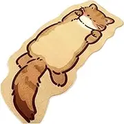 Bedside Rug 47x16 Inch Comfortable Imitation Cashmere Cartoon Cat Rug Non-Slip Washable Fine Stitching Carpet for Bedroom, Play Room, Living Room-