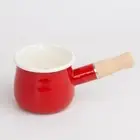 Enamel Sauce Soup Pan Saucepan Nonstick Mini Kitchen Camping Cookware 550ml