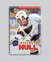 Brett Hull Incredible Sports Illustrated 1991 2"X3" Fridge MAGNET si nhl