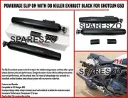 POWERAGE SLIP ON WITH DB KILLER EXHAUST BLACK FIT FOR ROYAL ENFIELD SHOTGUN 650