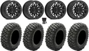 Valor V08 Beadlock 15" Wheels Bk 35" Crawler XG Tires Honda Pioneer 1000 / Talon