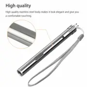 Small LED USB Rechargeable Mini Flashlight Stainless Steel Torch Pen Light f