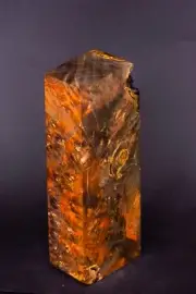 MAPLE BURL IN RED ALBINO STABILISATION 134*49*30 mm