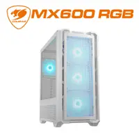 在飛比找蝦皮商城優惠-COUGAR 美洲獅 MX600 RGB 白色 全方面通風全