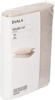 [IKEA] DVALA - Pillowcase, beige / 2 pack - 50x80 cm