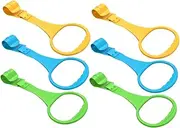 GLSTOY 6pcs Baby Bed Pull up Rings Toddler Tools Safety Stand Ring for Newborn Crib Hanging Pull Rings for Infants