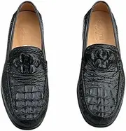 [Generic] Business Casual Designer Authentic Crocodile Skin Men's Dress Loafers Genuine Real Alligator Leather Male Slip-on Dress Shoes