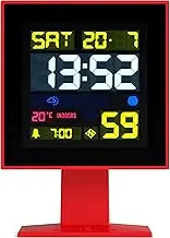 Newgate Monolith LCD Alarm Clock Fire Engine Red