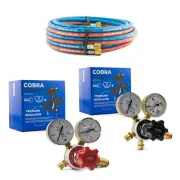 10 Meter Acetylene Kit with Hose, Oxygen and Acetylene Regulators