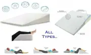 MEMORY FOAM BACK SUPPORT LARGE XL & LEG WEDGE PILLOW ACID REFLUX RAISED BED SOFA