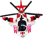 Transforming Aircraft (1 Red) Airpl Planes Helicopter for Boys Plastic FELTECHELECTR