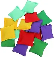 POPETPOP 15Pcs Interactive Bean Bag Portable Double Layer Toss Game for Durable and Safe Outdoor Fun Red Green Purple Yellow and Light Green for Family Bonding