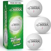 Laughing Smith 3-Pack Prank Golf Balls - Wobble MAXX Unputtable Golf Balls with Realistic Design, Look, and Feel - Funny Golf Ball for Good Pranks - Hilarious Golf Gifts for Men