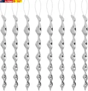 8Pcs Bird Reflective Scarer, Bird Repellent Reflective Scare Rods,Dual Sided Orn