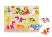Tooky Toy - DINOSAUR WOODEN PEG PUZZLE