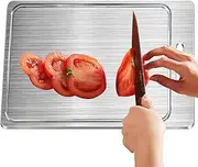 Stainless Steel Cutting Board | Cutting Board Set | Steel Chopping Board | Versatile Steel Chop Board | Metal Chopping Board Double Sided | Chopping Block Pastry Chopping Boards Kitchen Tool for Food