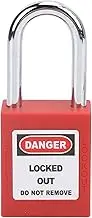Lockout Tagout Padlock, Anti Skid Design, 6 Special Shaped Billiard Lock Cores, with Writable Label for Equipment Maintenance
