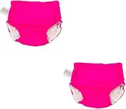Abaodam 2pcs Leakproof Diaper Pants for Newborn Washable Swim Nappy Soft Cotton Diaper Pants for Boys Girls Size 100cm