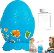 Dinosaur Egg Bubble Machine, 13 Holes Light Bubbles Machines, 5.28x7.48 Inches Portable Summer Toy, Solution Automatic Party Favor, Kids Bubble Toys for Toddler and Parties
