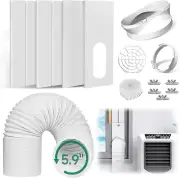 Portable Air Conditioner Window Vent Kit, 10Pcs with 4 Slide Seal Plates & 5.9 E