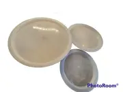 3Pc Mixing Bowl Set Stainless Steel Storage Containers 3Pc Plastic Lids NEW