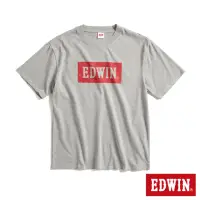 在飛比找momo購物網優惠-【EDWIN】男女裝 斑駁BOX LOGO短袖T恤(麻灰色)