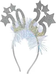 [ORFOFE] Year Headband 2025 Adults Party Headwear Safe Light Decorative Star Photo Prop
