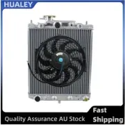 Aluminum Radiator+fan Fit 95 Daihatsu Mira L200V/L200/L201 MOVE L200 L201 AT/MT (for: Daihatsu)